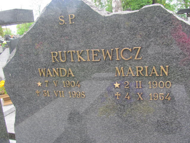 Wanda Jadwiga Rutkiewicz 1904 Pułtusk św. Mateusza - Grobonet - Wyszukiwarka osób pochowanych