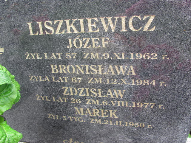 Marek Liszkiewicz Pułtusk św. Mateusza - Grobonet - Wyszukiwarka osób pochowanych