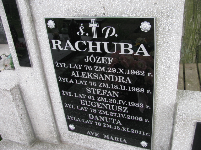 Józef Rachuba 1887 Pułtusk św. Mateusza - Grobonet - Wyszukiwarka osób pochowanych