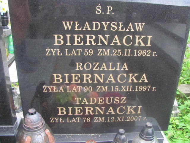 Władysław Biernacki 1903 Pułtusk św. Mateusza - Grobonet - Wyszukiwarka osób pochowanych