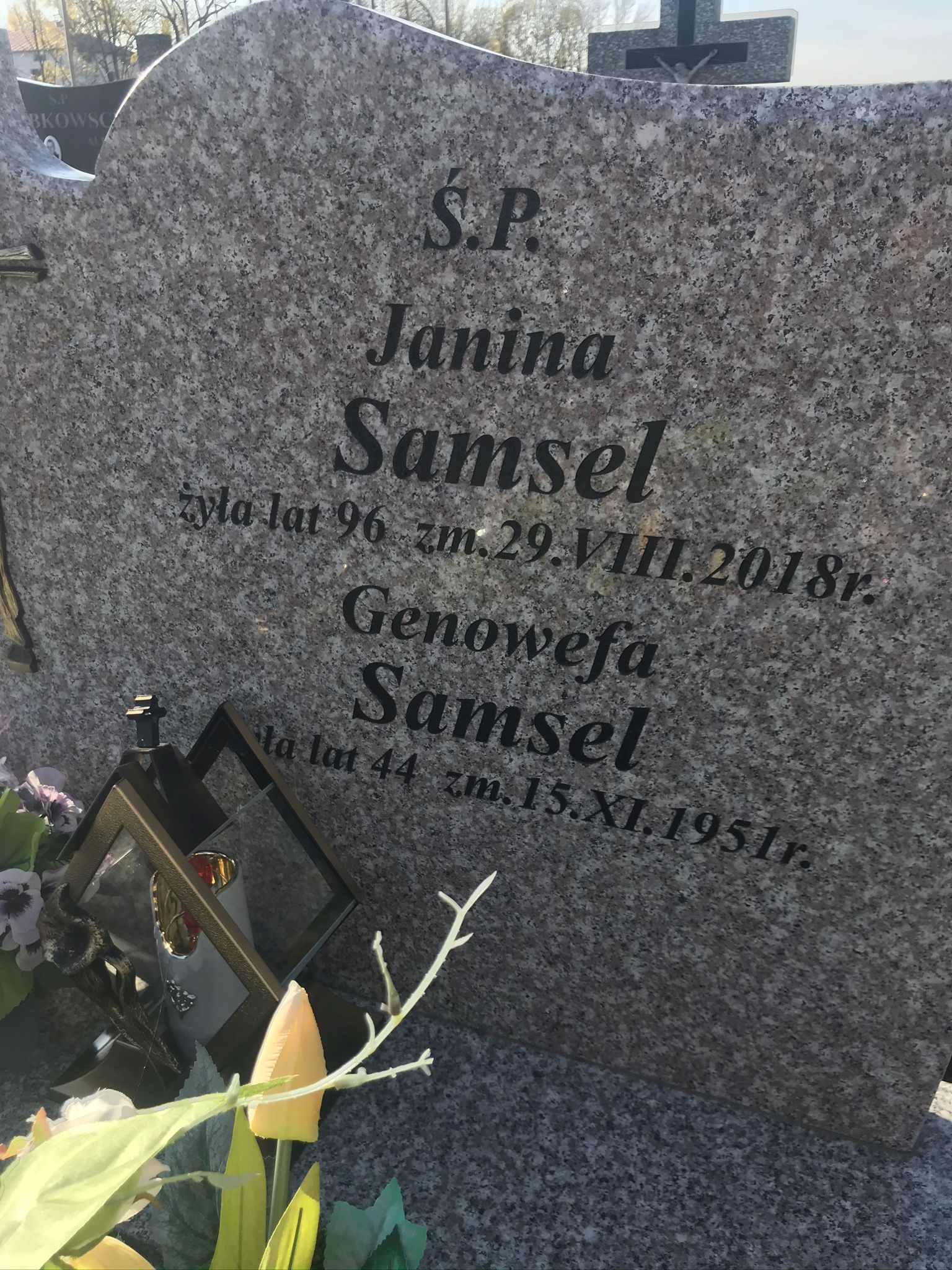 Janina Samsel 1921 Pułtusk św. Mateusza - Grobonet - Wyszukiwarka osób pochowanych