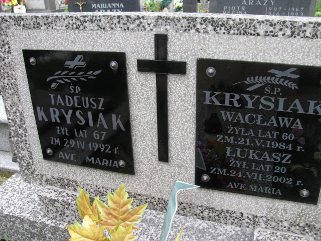 Waldemar Krysiak 1955 Pułtusk św. Mateusza - Grobonet - Wyszukiwarka osób pochowanych