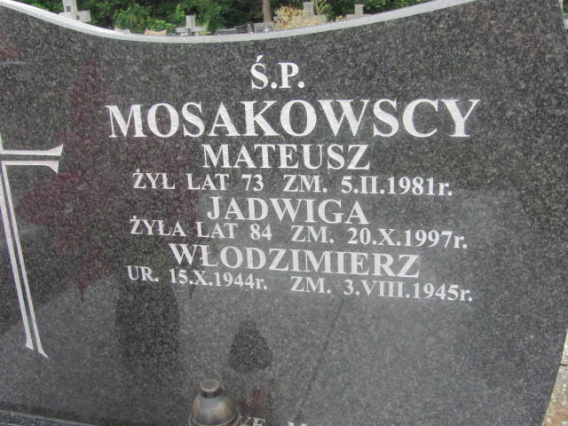 Mateusz Mosakowski 1908 Pułtusk św. Mateusza - Grobonet - Wyszukiwarka osób pochowanych