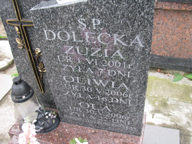 Oliwia Dolecka 2006 Pułtusk św. Mateusza - Grobonet - Wyszukiwarka osób pochowanych