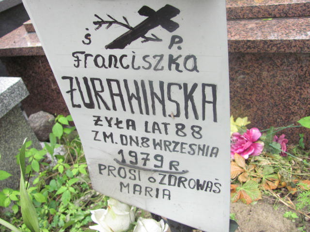 Grób Franciszka Żurawińska
