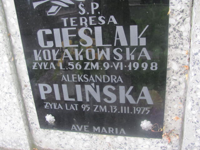 Franciszka Pilińska 1915 Pułtusk św. Mateusza - Grobonet - Wyszukiwarka osób pochowanych