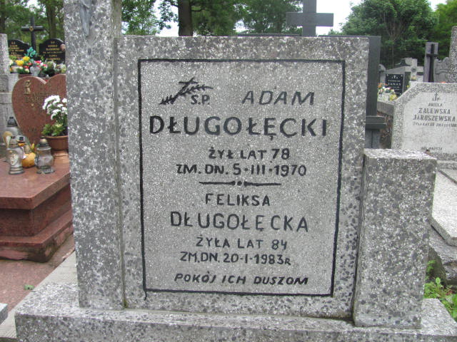 Feliksa Długołęcka 1899 Pułtusk św. Mateusza - Grobonet - Wyszukiwarka osób pochowanych