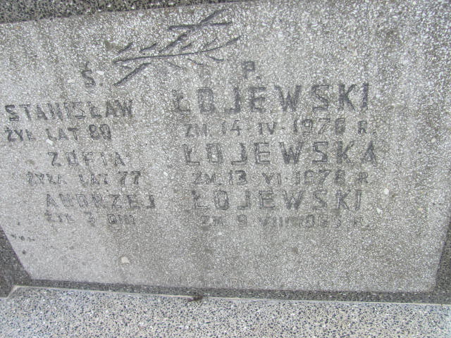 Stanisław Łojewski 1889 Pułtusk św. Mateusza - Grobonet - Wyszukiwarka osób pochowanych