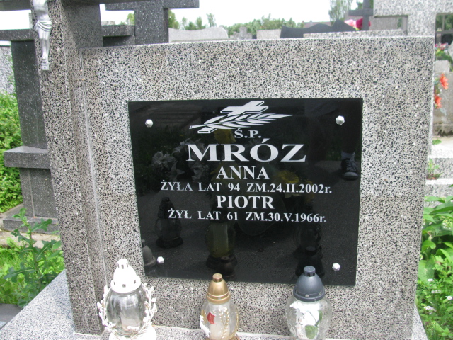 Piotr Mróz 1905 Pułtusk św. Mateusza - Grobonet - Wyszukiwarka osób pochowanych
