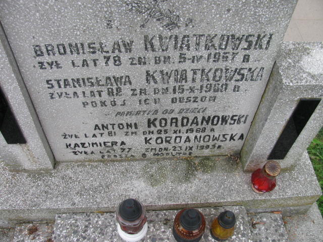 Bronisław Kwiatkowski Pułtusk św. Mateusza - Grobonet - Wyszukiwarka osób pochowanych