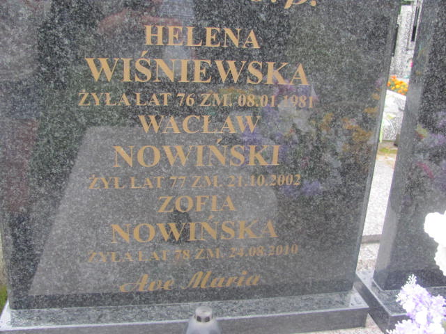 Helena Wiśniewska 1905 Pułtusk św. Mateusza - Grobonet - Wyszukiwarka osób pochowanych